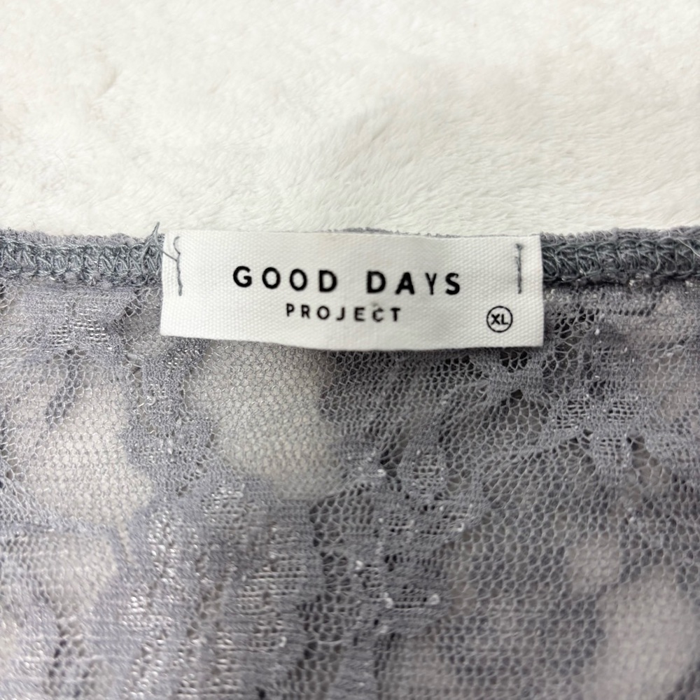 GOOD DAYS Project Gray Lace Tube Top size XL - Picture 5 of 7